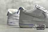 NIKE AIR FORCE 1 LOW CUT OUT SWOOSH WHITE/ROYAL BLUE DC1429-100