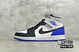 NIKE AIR JORDAN 1 MID SE ROYAL BLACK TOE WHITE/BLACK/LIGHT SOLAR FLARE HEATHER/HYPER ROYAL 852542-102