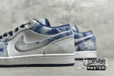 NIKE AIR JORDAN 1 LOW WASHED DENIM WASHED BLUE/WHITE/BLUE CZ8455-100