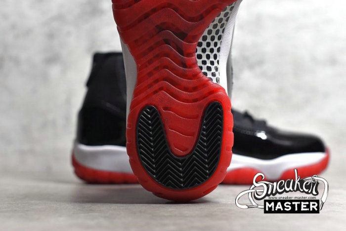 NIKE AIR JORDAN 11 RETRO GS BRED 2019 BLACK/WHITE-VARSITY RED 378038-061