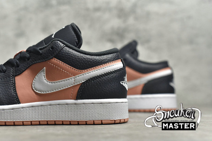 NIKE AIR JORDAN 1 LOW GS PINK QUARTZ DARK SMOKE GREY/WHITE/PINK QUARTZ 554723-016