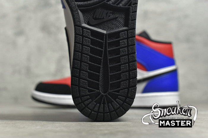 NIKE AIR JORDAN 1 RETRO MID TOP 3 WHITE/BLAC-HYPER ROYAL 554724-124