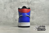 NIKE AIR JORDAN 1 RETRO MID TOP 3 WHITE/BLAC-HYPER ROYAL 554724-124