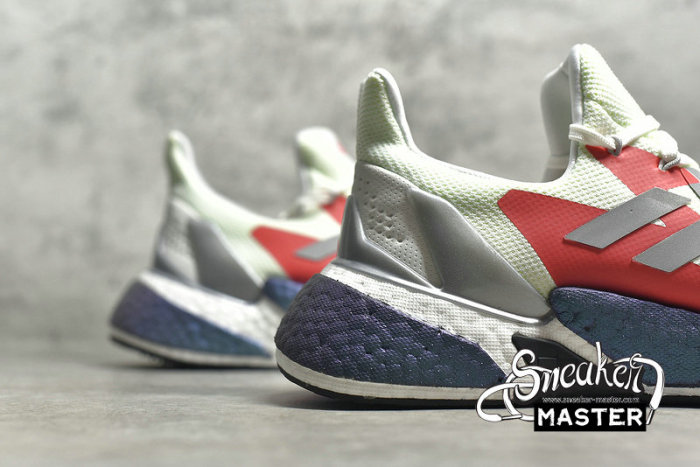 ADIDAS X9000L4 SHOES CRYSTAL WHITE/SILVER METALLIC/SIGNAL GREEN FW8406
