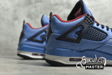 NIKE TRAVIS SCOTT X AIR JORDAN 4 RETRO CACTUS JACK UNIVERSITY BLUE/VARSITY RED-BLACK 308497-406