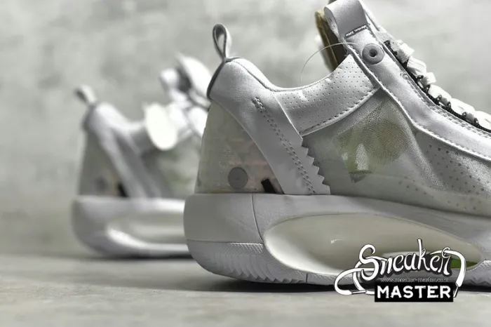 NIKE AIR JORDAN XXXIV LOW PURE MONEY WHITE/METALLIC SILVER-PURE PLATINUM CU3475-100