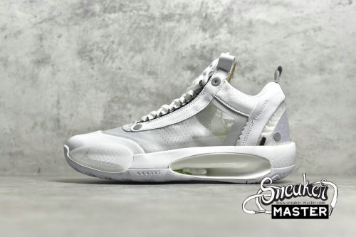 NIKE AIR JORDAN XXXIV LOW PURE MONEY WHITE/METALLIC SILVER-PURE PLATINUM CU3475-100