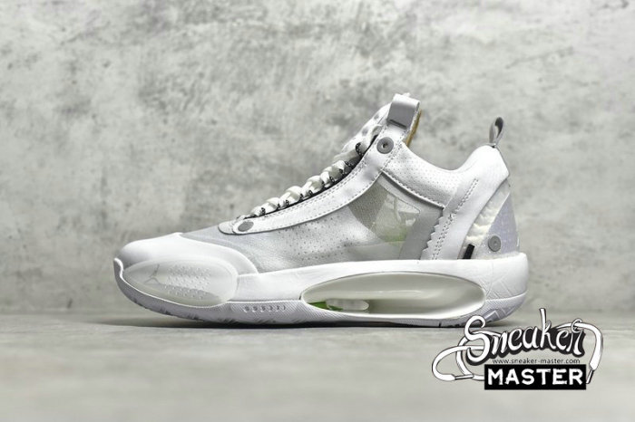 NIKE AIR JORDAN XXXIV LOW PURE MONEY WHITE/METALLIC SILVER-PURE PLATINUM CU3475-100