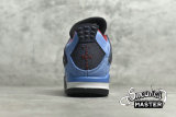 NIKE TRAVIS SCOTT X AIR JORDAN 4 RETRO CACTUS JACK UNIVERSITY BLUE/VARSITY RED-BLACK 308497-406