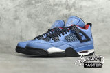 NIKE TRAVIS SCOTT X AIR JORDAN 4 RETRO CACTUS JACK UNIVERSITY BLUE/VARSITY RED-BLACK 308497-406