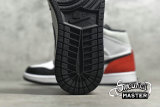 NIKE AIR JORDAN 1 MID SE RED BLACK TOE WHITE/BLACK/LIGHT SMOKE GREY/GYM RED 852542-100