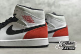 NIKE AIR JORDAN 1 MID SE RED BLACK TOE WHITE/BLACK/LIGHT SMOKE GREY/GYM RED 852542-100