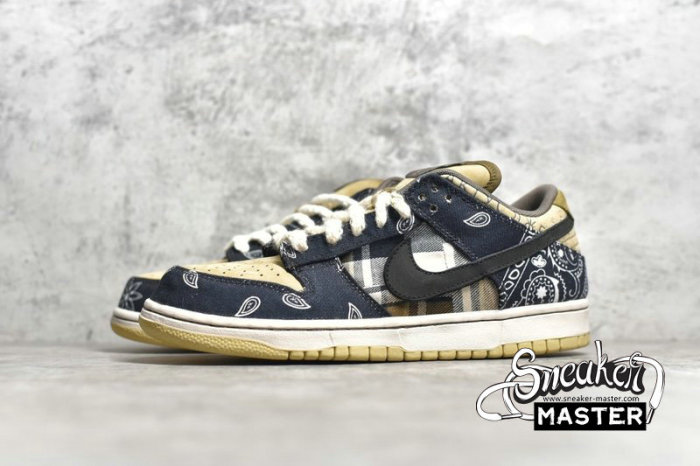 NIKE SB DUNK LOW X TRAVIS SCOTT REGULAR BOX BLACK/BLACK-PARACHUTE BEIGE-PETRA BROWN CT5053-001