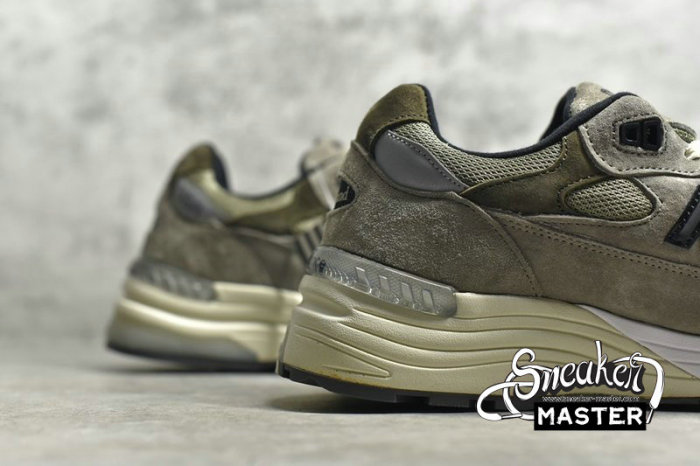 NEW BALANCE JJJJOUND X 992 RUNNING SHOES GREY/BLACK/GREEN-WHITE M992J2