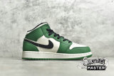 NIKE AIR JORDAN 1 MID SE GS PINE GREEN PINE GREEN/BLACK-SAIL-PINE GREEN BQ6931-301