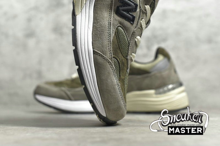 NEW BALANCE JJJJOUND X 992 RUNNING SHOES GREY/BLACK/GREEN-WHITE M992J2