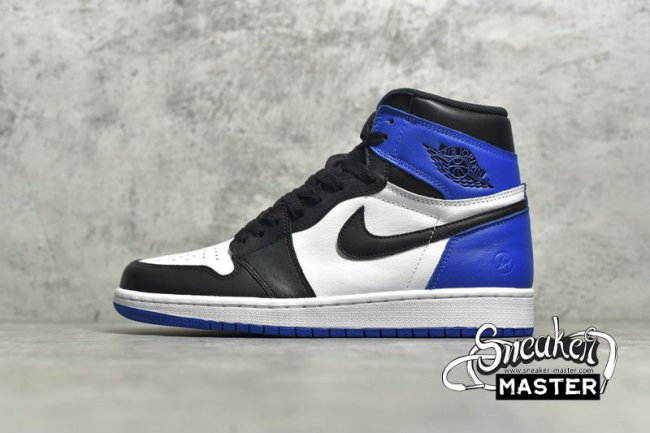 NIKE AIR JORDAN 1 RETRO HIGH OG X FRAGMENT DESIGN BLACK/SPORT ROYAL-WHITE 716371-040