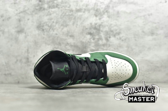 NIKE AIR JORDAN 1 MID SE GS PINE GREEN PINE GREEN/BLACK-SAIL-PINE GREEN BQ6931-301