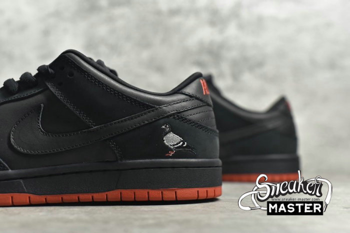 NIKE JEFF STAPLE X DUNK LOW PRO SB BLACK PIGEON BLACK/BLACK-SIENNA 883232-008