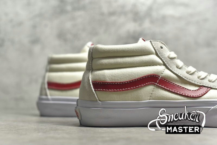 VANS SK8 MID WHITE/RED/LIGHT GREY VN0A391FTP2
