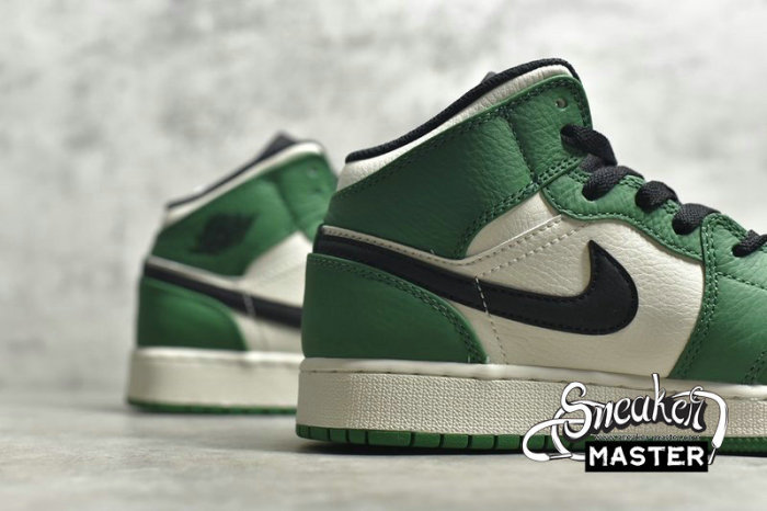 NIKE AIR JORDAN 1 MID SE GS PINE GREEN PINE GREEN/BLACK-SAIL-PINE GREEN BQ6931-301