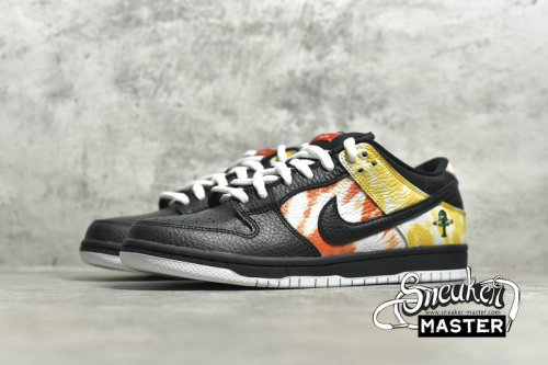 NIKE DUNK SB LOW TIE-DYE RAYGUN BLACK/ORANGE FLASH/BLACK BQ6832-001