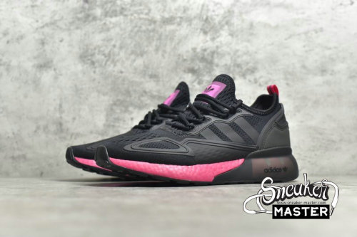 ADIDAS ZX 2K BOOST SHOES CORE BLACK/CORE BLACK/SHOCK PINK FV8986