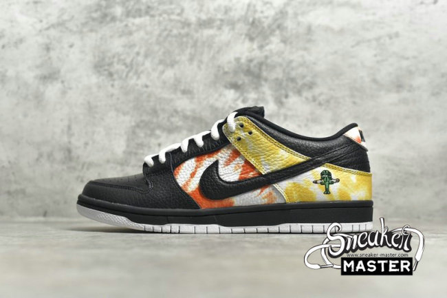 NIKE DUNK SB LOW TIE-DYE RAYGUN BLACK/ORANGE FLASH/BLACK BQ6832-001