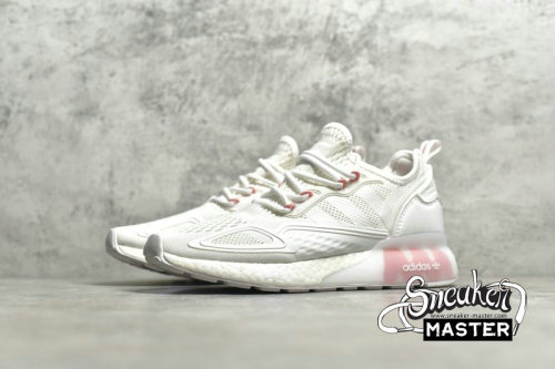 ADIDAS ZX 2K BOOST SHOES CLOUD WHITE/CLOUD WHITE/SUPPLIER COLOUR FV8983