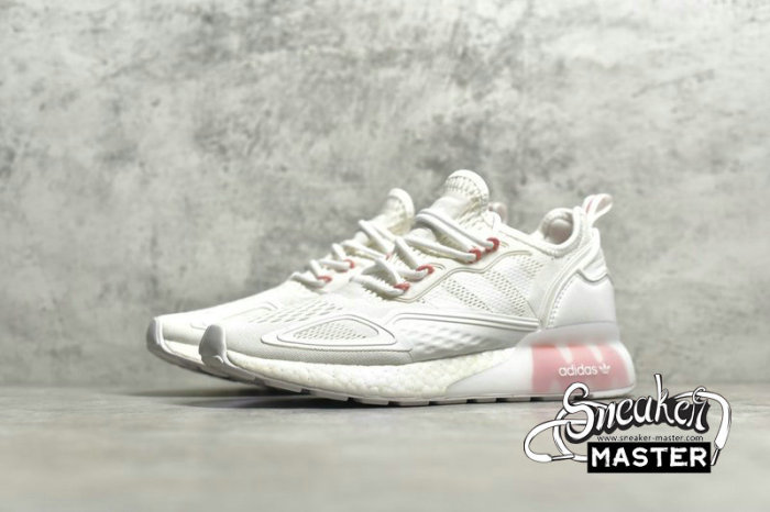 ADIDAS ZX 2K BOOST SHOES CLOUD WHITE/CLOUD WHITE/SUPPLIER COLOUR FV8983