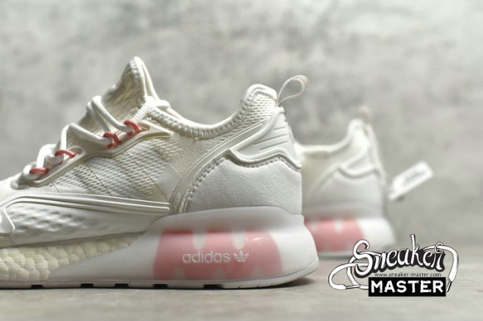 ADIDAS ZX 2K BOOST SHOES CLOUD WHITE/CLOUD WHITE/SUPPLIER COLOUR FV8983