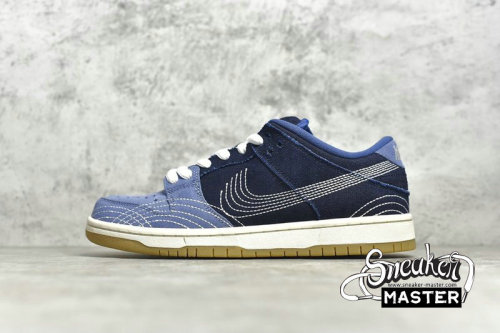 NIKE DUNK LOW PRO PRM SB SASHIKO PACK MYSTIC NAVY/MYSTIC NAVY/GUM LIGHT BROWN CV0316-400