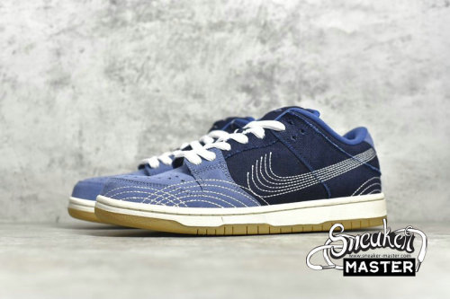 NIKE DUNK LOW PRO PRM SB SASHIKO PACK MYSTIC NAVY/MYSTIC NAVY/GUM LIGHT BROWN CV0316-400