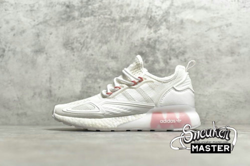 ADIDAS ZX 2K BOOST SHOES CLOUD WHITE/CLOUD WHITE/SUPPLIER COLOUR FV8983