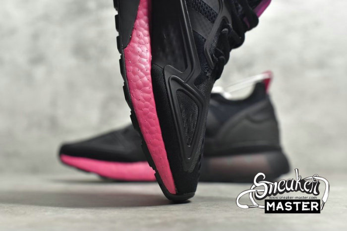 ADIDAS ZX 2K BOOST SHOES CORE BLACK/CORE BLACK/SHOCK PINK FV8986
