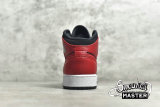 NIKE AIR JORDAN 1 MID GS REVERSE BRED BLACK/WHITE/GYM RED 554725-054