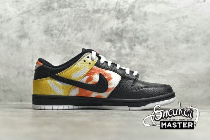 NIKE DUNK SB LOW TIE-DYE RAYGUN BLACK/ORANGE FLASH/BLACK BQ6832-001