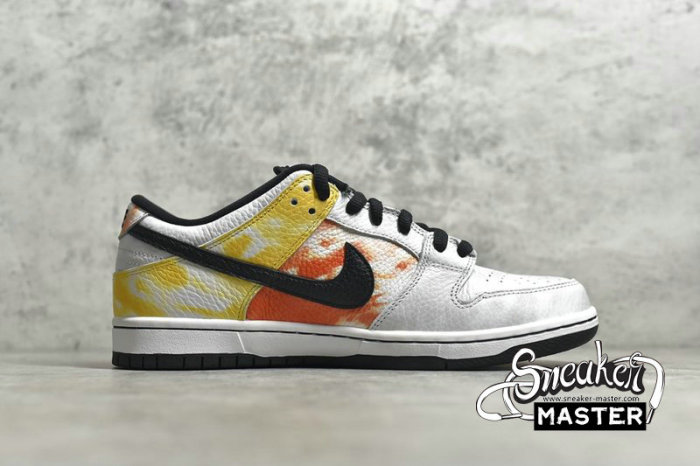 NIKE DUNK SB LOW TIE-DYE RAYGUN WHITE/ORANGE FLASH/WHITE BQ6832-101