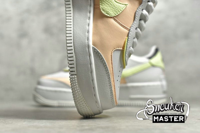 NIKE AIR FORCE 1 SHADOW SUMMIT WHITE/BLACK/BARELY VOLT/CRIMSON TINT CI0919-107