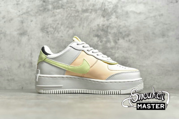 NIKE AIR FORCE 1 SHADOW SUMMIT WHITE/BLACK/BARELY VOLT/CRIMSON TINT CI0919-107