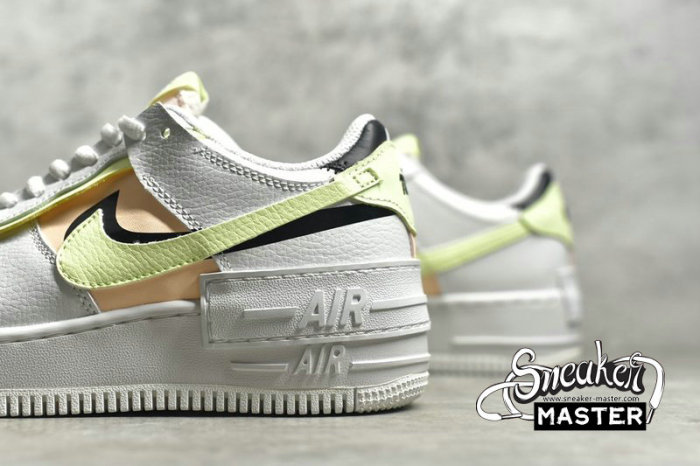 NIKE AIR FORCE 1 SHADOW SUMMIT WHITE/BLACK/BARELY VOLT/CRIMSON TINT CI0919-107
