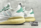 ADIDAS ZX 2K BOOST SHOES CRYSTAL WHITE/GREY ONE/HI-RES GREEN FX4172