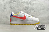 NIKE AIR FORCE 1 LOW SHADOW SUMMIT WHITE/FLASH CRIMSON/DARK SULPHUR/ASTRONOMY BLUE CI0919-105