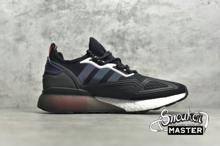 ADIDAS ZX 2K BOOST SHOES CORE BLACK/SHOCK RED/CORE BLACK FX7475