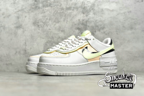 NIKE AIR FORCE 1 SHADOW SUMMIT WHITE/BLACK/BARELY VOLT/CRIMSON TINT CI0919-107