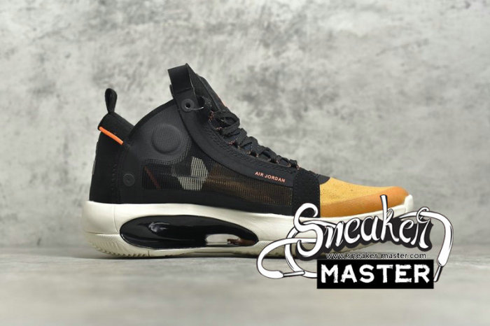 NIKE AIR JORDAN 34 PF AMBER RISE AMBER RISE/METALLIC SILVER-BLACK-SAIL BQ3381-800
