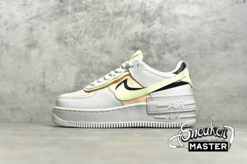 NIKE AIR FORCE 1 SHADOW SUMMIT WHITE/BLACK/BARELY VOLT/CRIMSON TINT CI0919-107