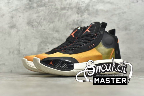 NIKE AIR JORDAN 34 PF AMBER RISE AMBER RISE/METALLIC SILVER-BLACK-SAIL BQ3381-800