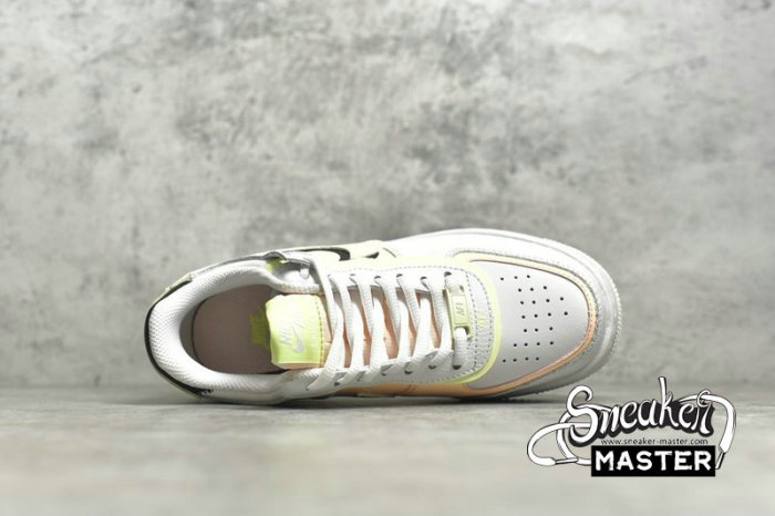 NIKE AIR FORCE 1 SHADOW SUMMIT WHITE/BLACK/BARELY VOLT/CRIMSON TINT CI0919-107