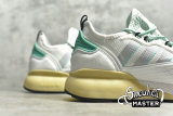 ADIDAS ZX 2K BOOST SHOES CRYSTAL WHITE/GREY ONE/HI-RES GREEN FX4172